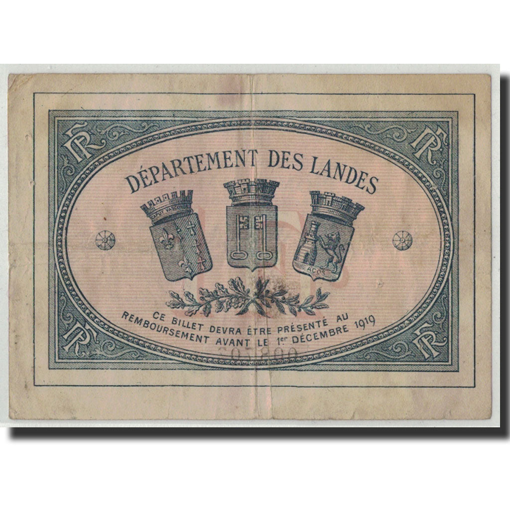 Billet, France, Mont-de-Marsan, 1 Franc, 1914, TB+, Pirot:82-5