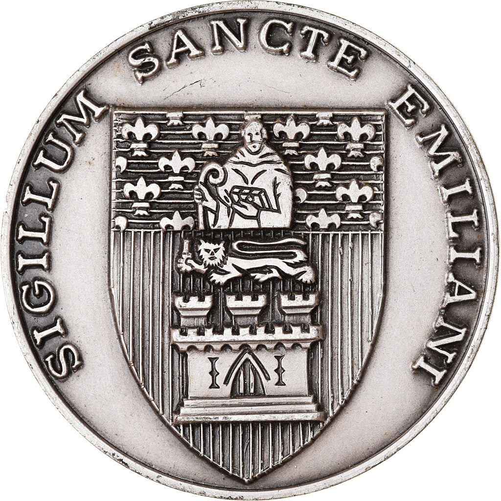 França, Medal, Ville de Saint-Emilion, AU(50-53), Bronze Prateado