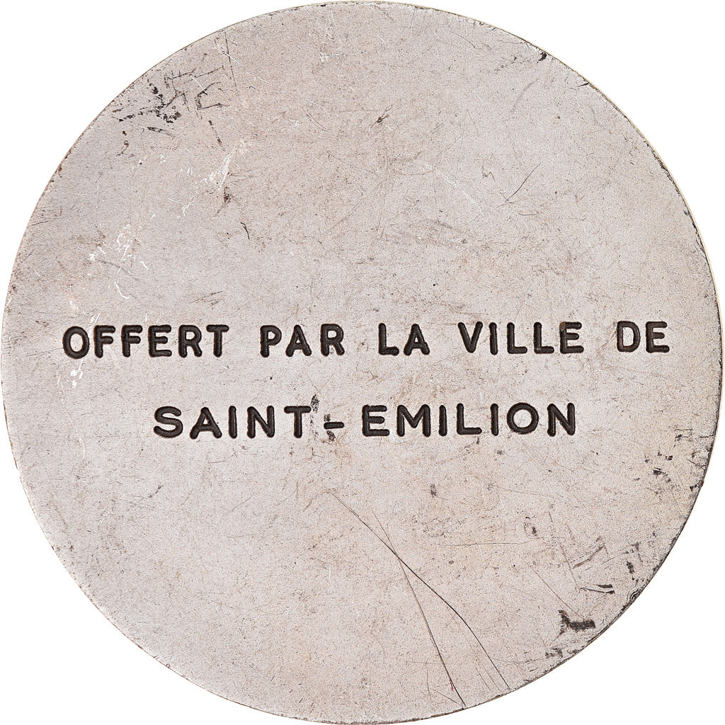 França, Medal, Ville de Saint-Emilion, AU(50-53), Bronze Prateado