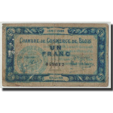 Banconote, Pirot:28-4, B+, Blois, 1 Franc, 1915, Francia
