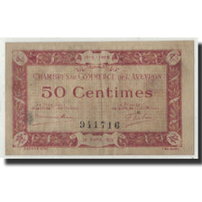 Francia, Aveyron, 50 Centimes, 1915, MB, Pirot:108-1
