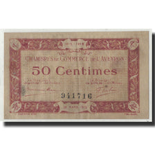 France, Aveyron, 50 Centimes, 1915, VF(20-25), Pirot:108-1