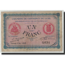 France, Lure, 1 Franc, 1915, TB+, Pirot:76-16
