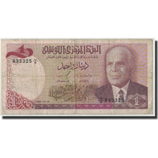 Biljet, Tunisië, 1 Dinar, 1980, 1980-10-15, KM:74, B+