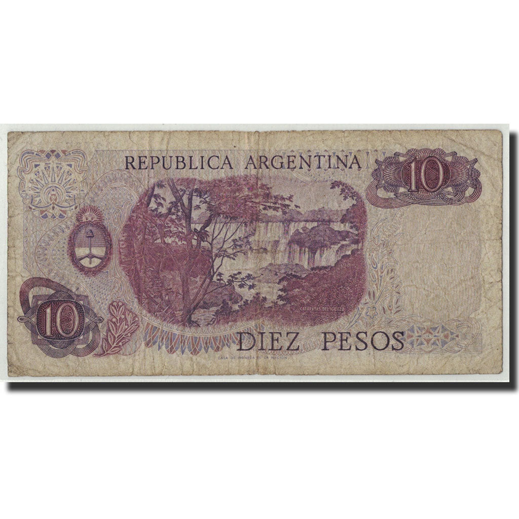 Banknote, Argentina, 10 Pesos, undated ( 1970-73), KM:289, VG(8-10)
