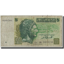 Banknote, Tunisia, 5 Dinars, 1993, 1993-11-07, KM:86, VG(8-10)