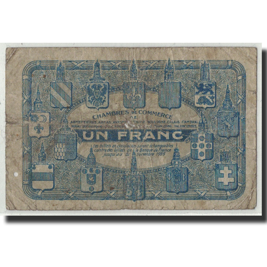 Banknote, Pirot:94-5, 1 Franc, Undated, France, VG(8-10), NORD-PAS DE CALAIS