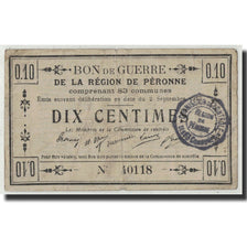 Banconote, Pirot:80-411, MB, Peronne, 10 Centimes, 1915, Francia