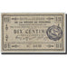 Banconote, Pirot:80-411, MB, Peronne, 10 Centimes, 1915, Francia