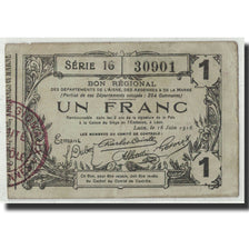 Banknote, Pirot:02-1309, 1 Franc, 1916, France, VF(20-25), Laon