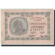 Billete, Sarre, 50 Centimes, undated (1920), MBC, Fayette:VF 50.1