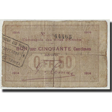 Banknote, Pirot:59.65, 50 Centimes, 1914, France, VG(8-10), Aniche