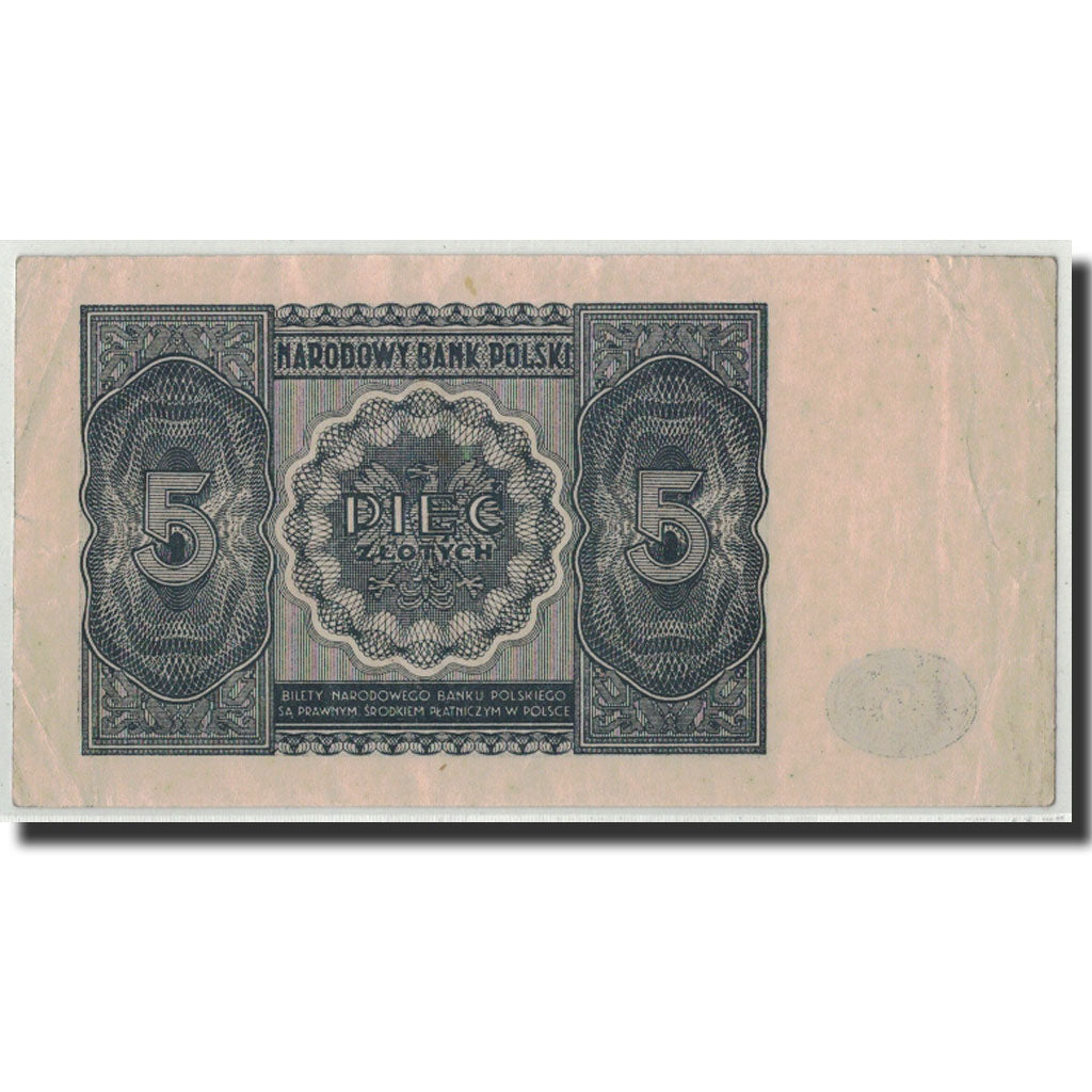Poland, 5 Zlotych, 1946, 1946-05-15, KM:125, EF(40-45)