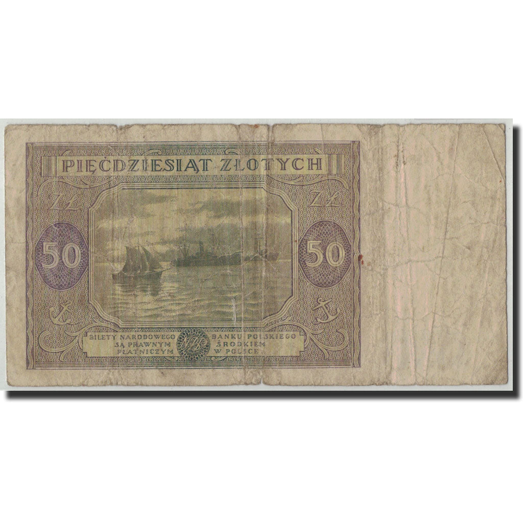 Banconote, Polonia, 50 Zlotych, 1946, KM:128, 1946-05-15, B+