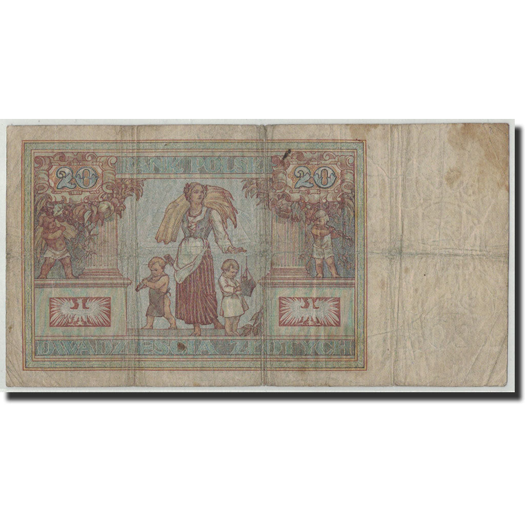 Banknote, Poland, 20 Zlotych, 1931, 1931-06-20, KM:73, VG(8-10)