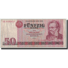 Germany - Democratic Republic, 50 Mark, 1971 (1986), KM:30b, VG(8-10)