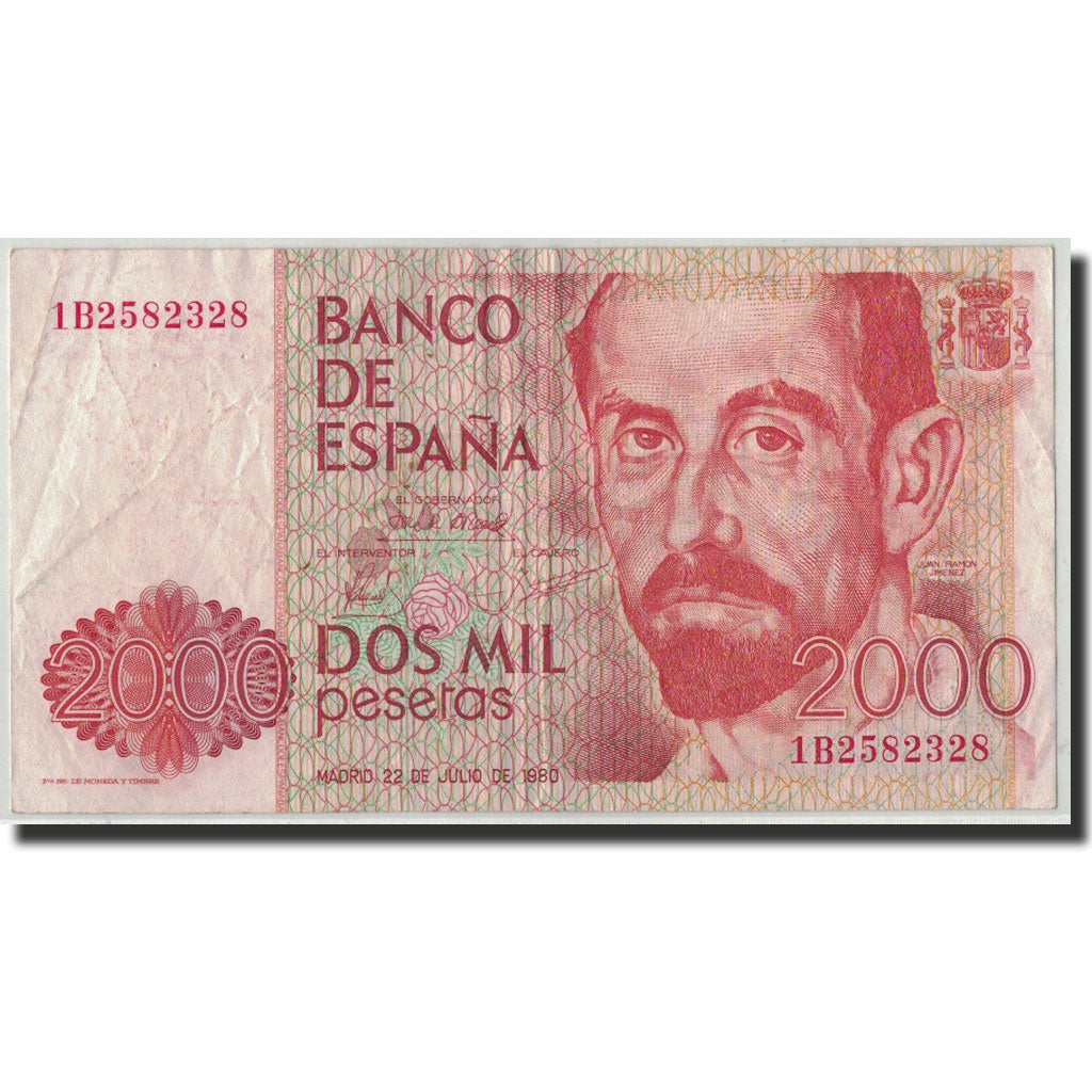 Banknote, Spain, 2000 Pesetas, 1980, 1980-07-22, KM:159, VF(20-25)