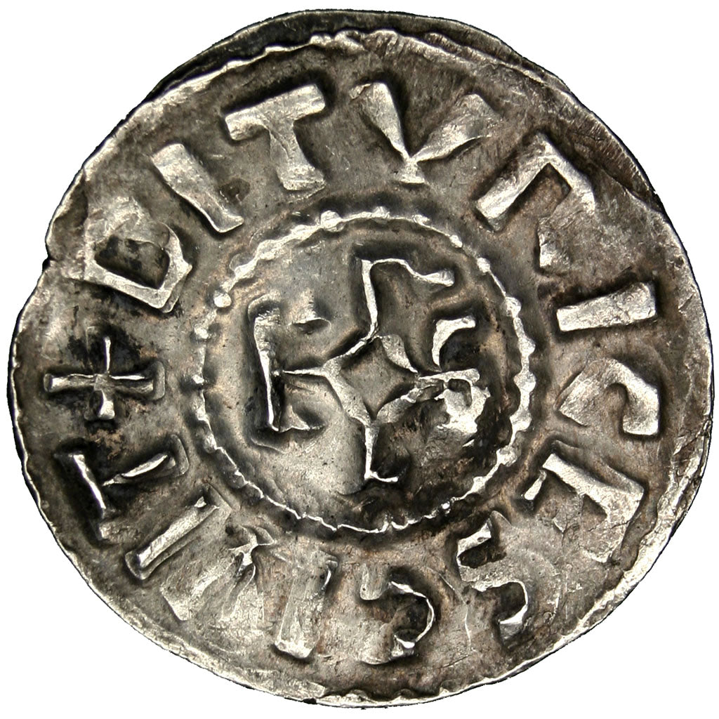 Coin, France, Denarius, Bourges, AU(50-53), Silver, Nouchy:19