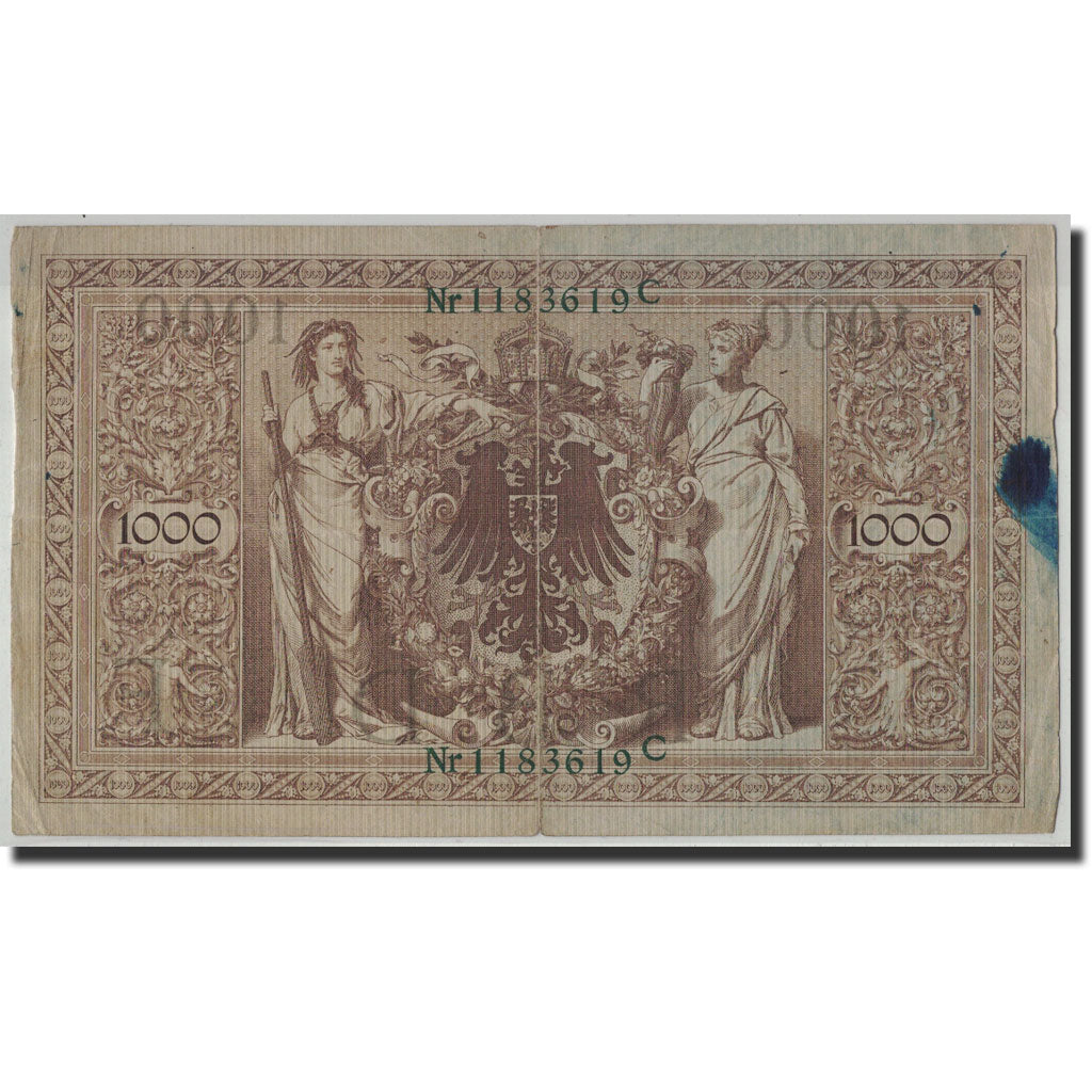 Banknote, Germany, 1000 Mark, 1910, 1910-04-21, KM:45b, F(12-15)