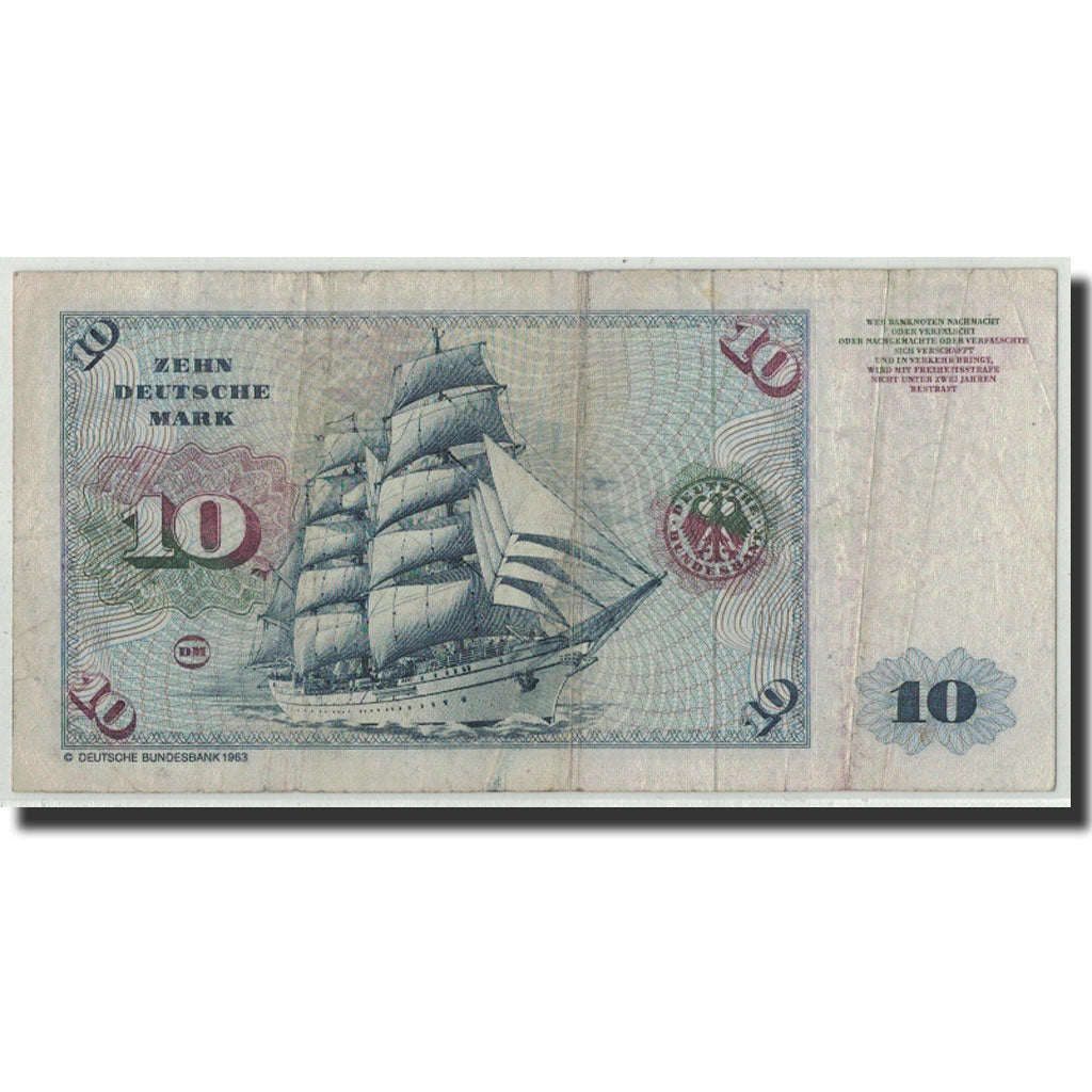 Banknote, GERMANY - FEDERAL REPUBLIC, 10 Deutsche Mark, 1980, 1980-01-02