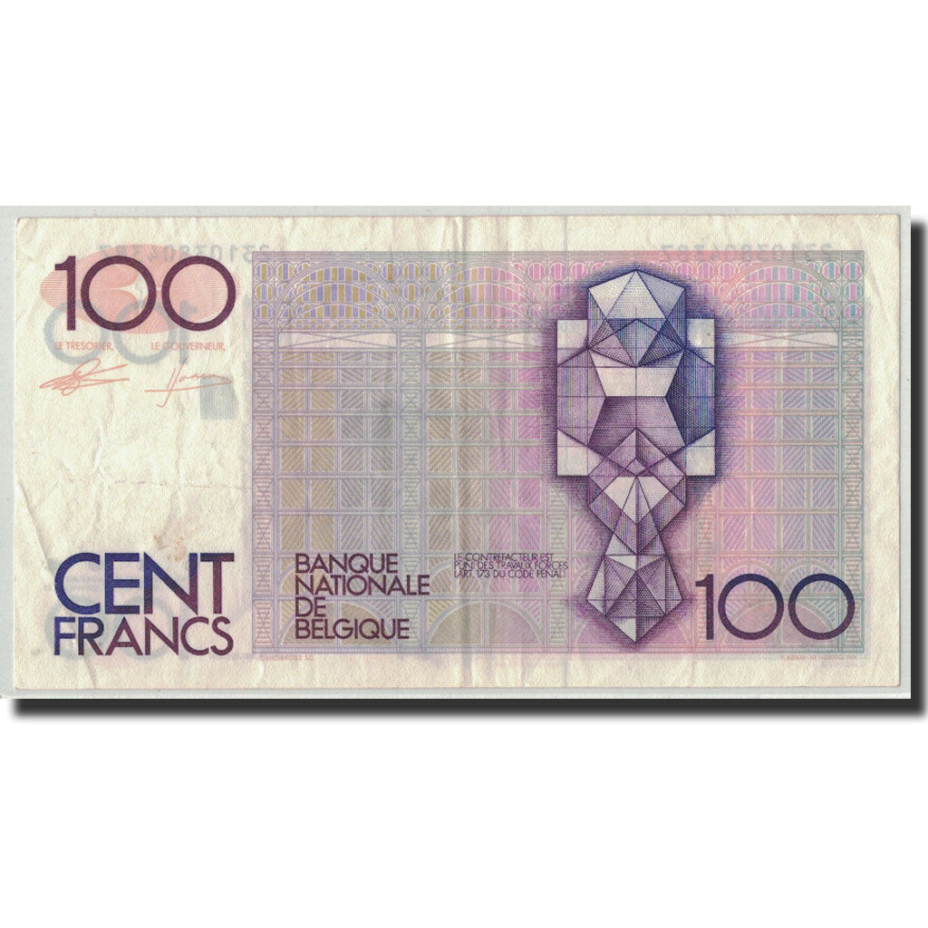 Geldschein, Belgien, 100 Francs, Undated (1982-84), KM:142a, S+