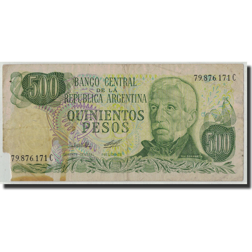 Billet, Argentine, 500 Pesos, Undated (1977-82), KM:303a, B