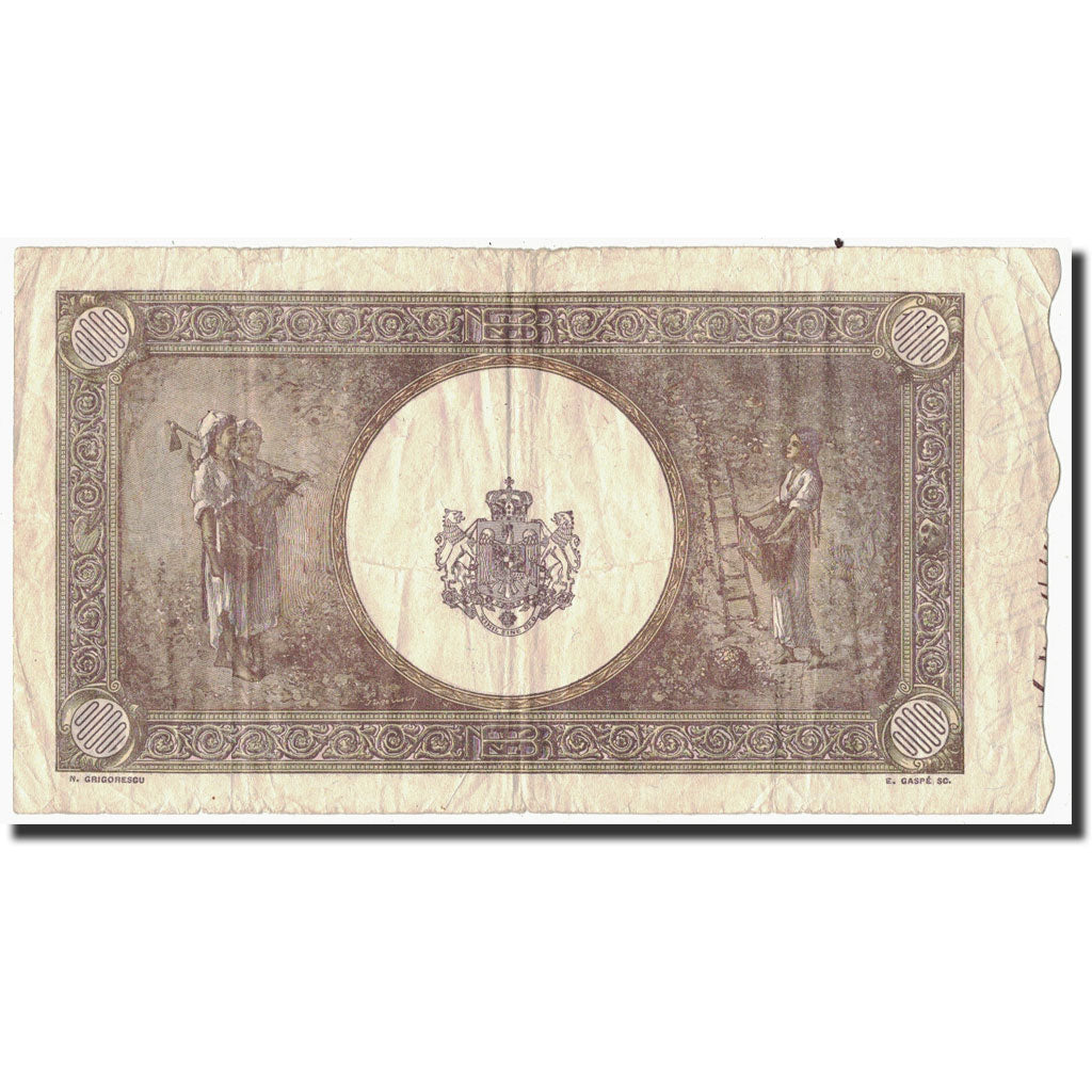 Romania, 10,000 Lei, 1946, 1946-05-28, KM:57a, VF(20-25)