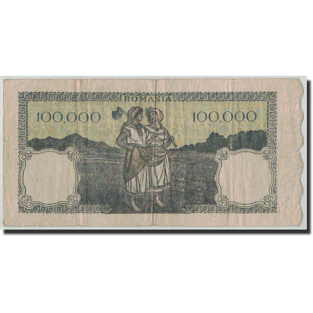 Banknote, Romania, 100,000 Lei, 1946, 1946-04-01, KM:58a, VF(20-25)
