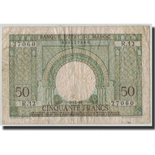 Banknote, Morocco, 50 Francs, 1949, 1949-12-02, KM:44, VF(30-35)