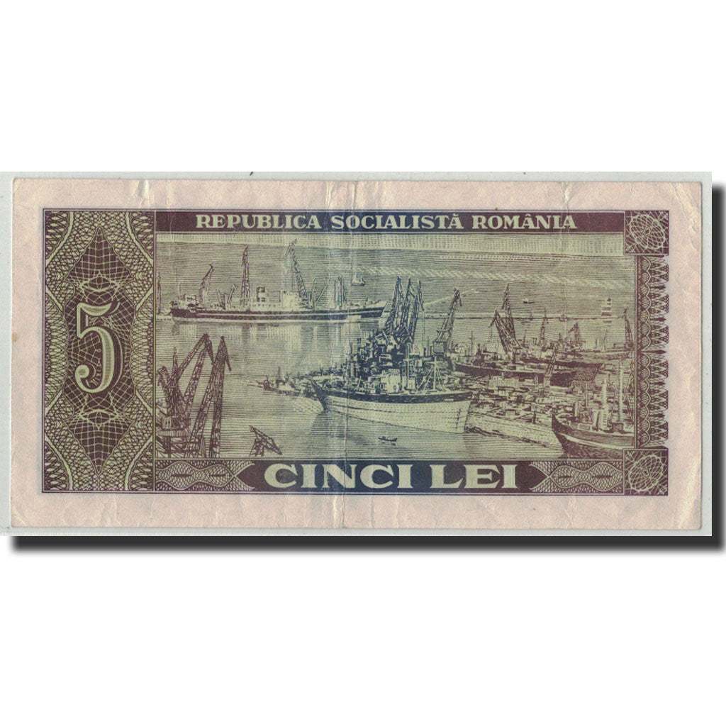 Geldschein, Rumänien, 5 Lei, 1966, KM:93a, S