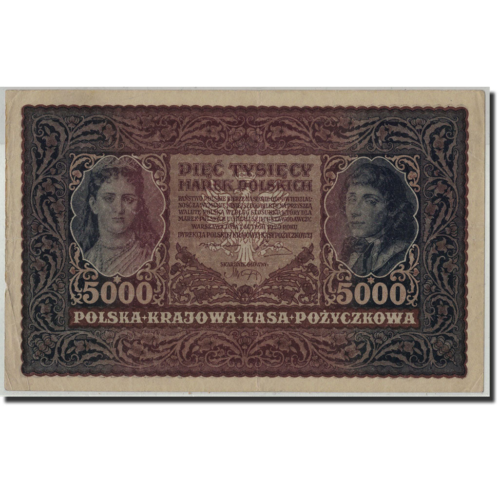 Banknote, Poland, 5000 Marek, 1920, 1920-02-07, KM:31, EF(40-45)