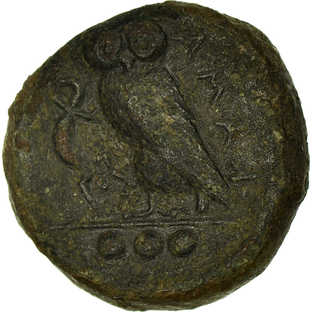 Coin, Sicily, Kamarina, Athena, Tetras, Kamarina, EF(40-45), Bronze