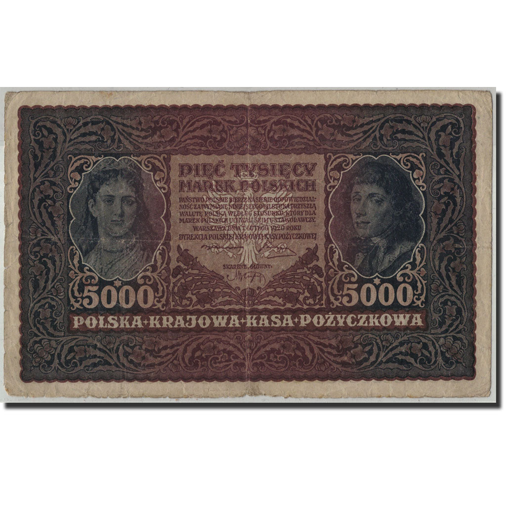 Geldschein, Polen, 5000 Marek, 1920, 1920-02-07, KM:31, S