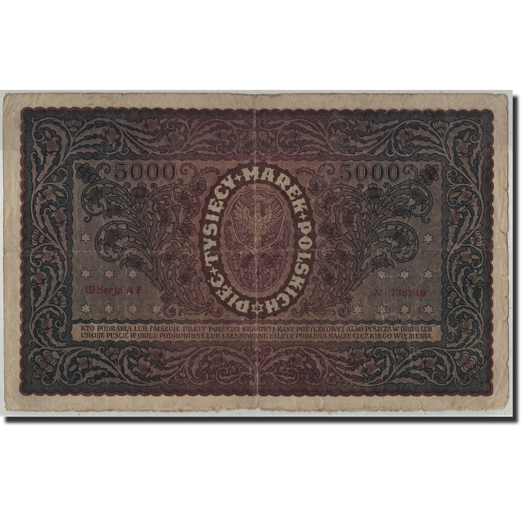 Geldschein, Polen, 5000 Marek, 1920, 1920-02-07, KM:31, S