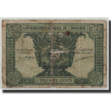 Billet, FRENCH INDO-CHINA, 50 Cents, Undated (1942), KM:91a, AB+