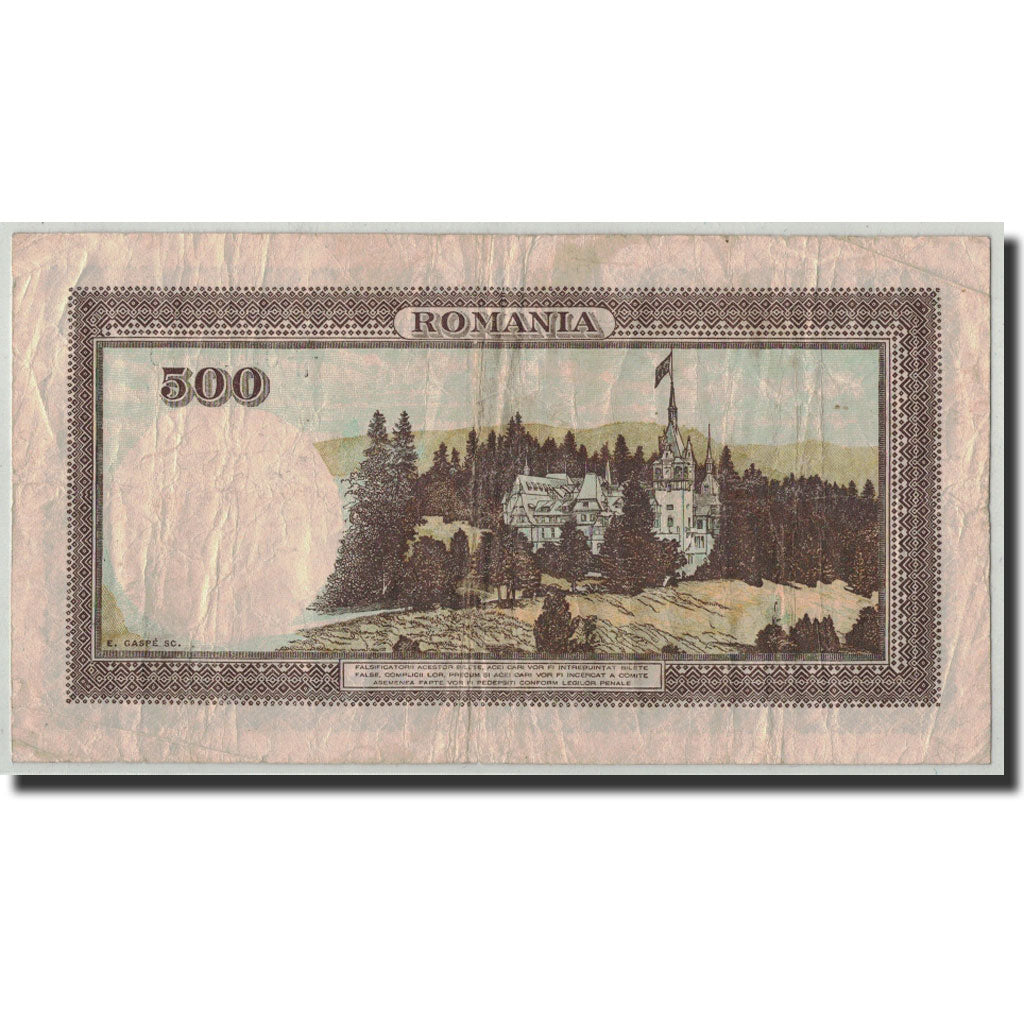 Banknote, Romania, 500 Lei, 1941, 1943-01-26, KM:51a, VF(20-25)