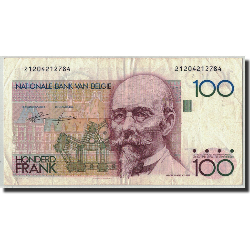 Banknote, Belgium, 100 Francs, Undated (1982-94), KM:142a, VF(30-35)