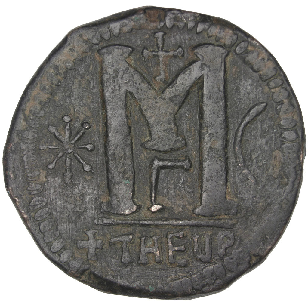 Justinian I 527-565, Follis, Antioch, EF(40-45), Copper, Sear #220, 18.37