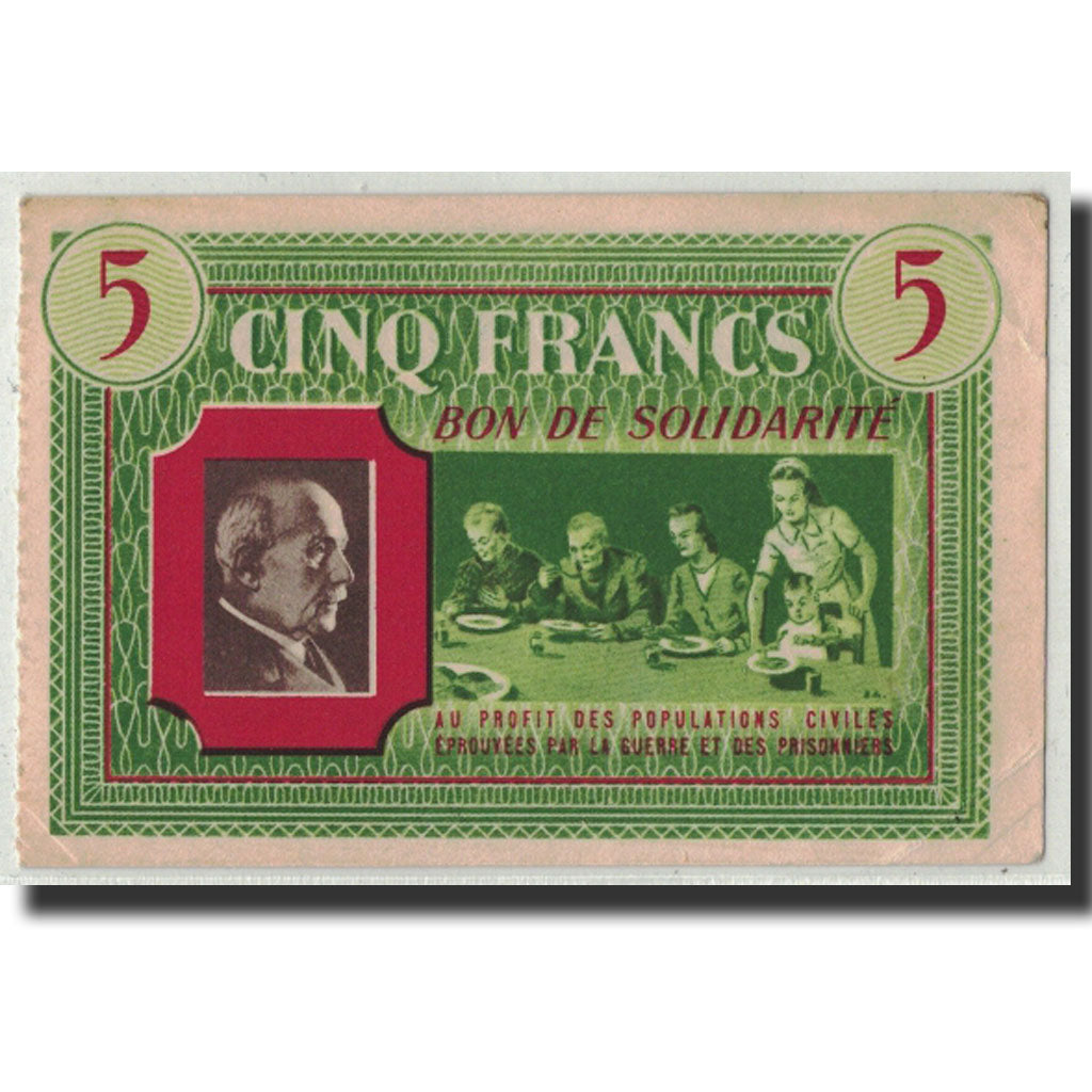 Banknote, 5 Francs, Undated (1941), France, AU(55-58), Seine