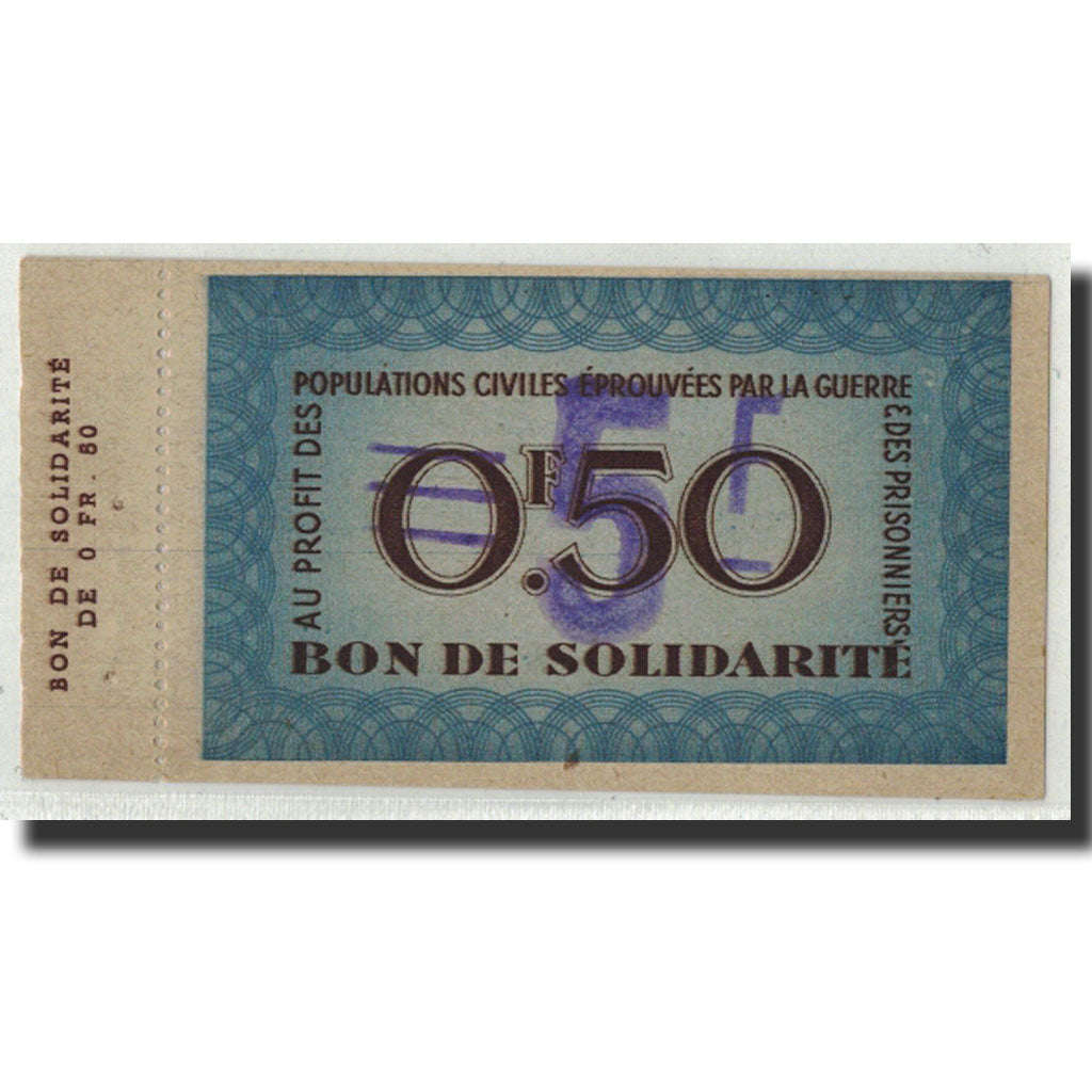 France,  Bon de solidarité de 50 Centimes, Undated (1940-44), UNC(63)