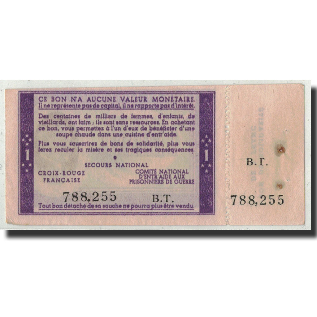 Geldschein, Frankreich, Comité National, 1 Franc, 1941, VZ