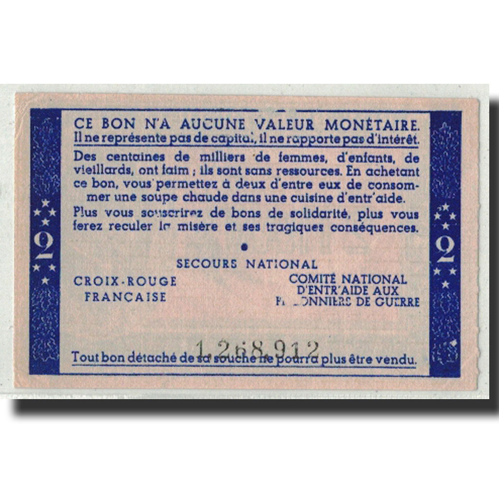 Banknote, 2 Francs, Undated (1940-44), France, UNC(63), Comité National