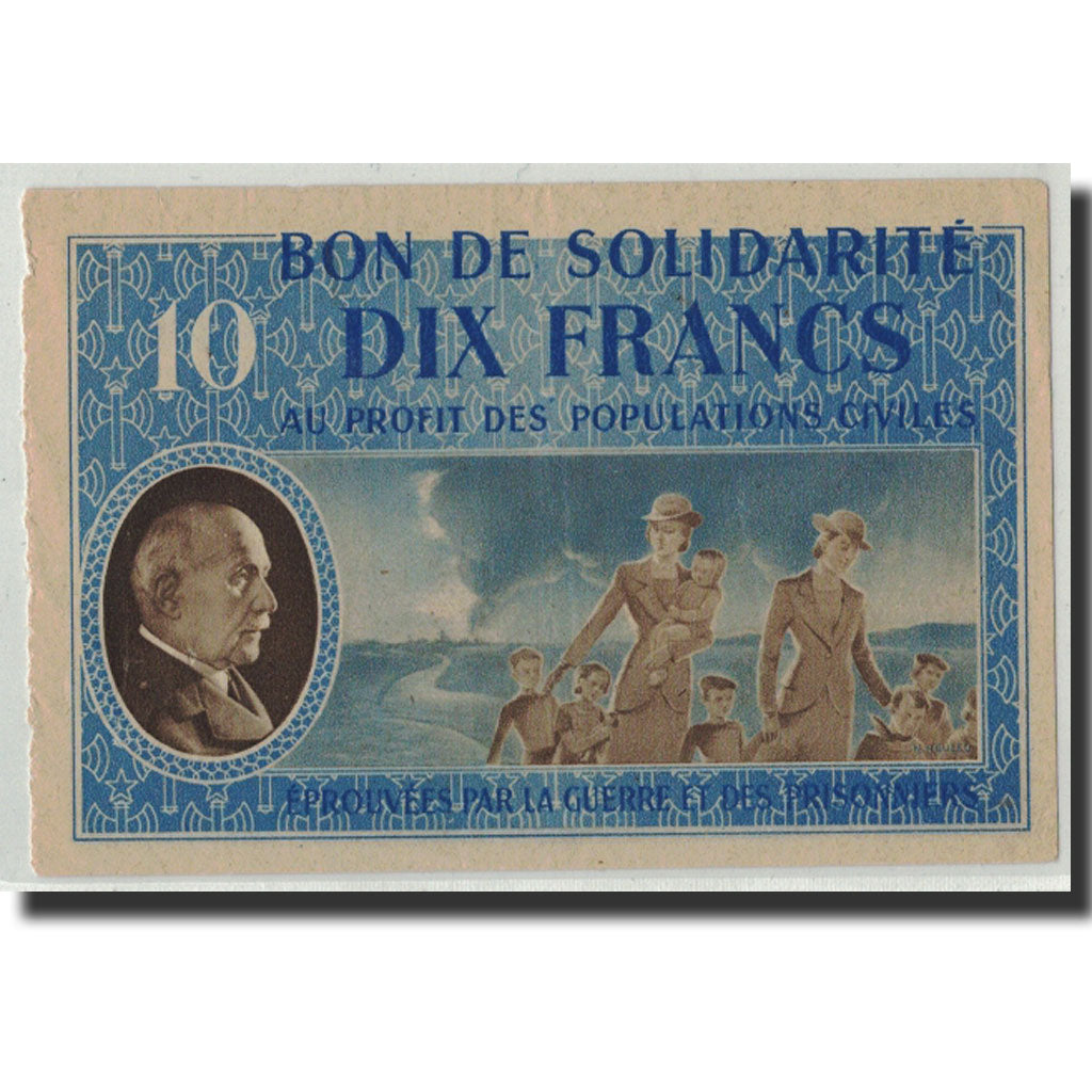 Banknote, 10 Francs, Undated (1941-44), France, EF(40-45), Comité National