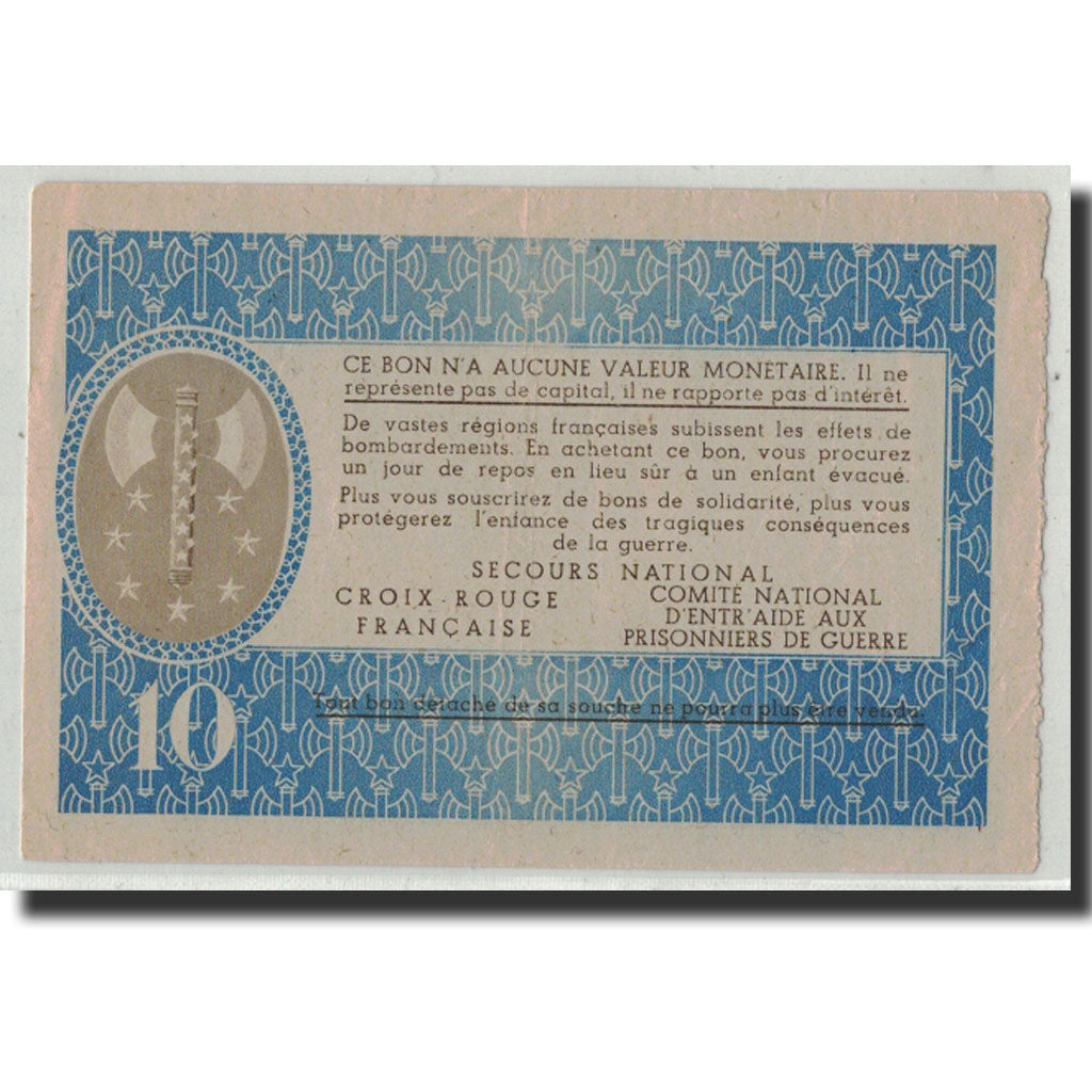 Banknote, 10 Francs, Undated (1941-44), France, EF(40-45), Comité National
