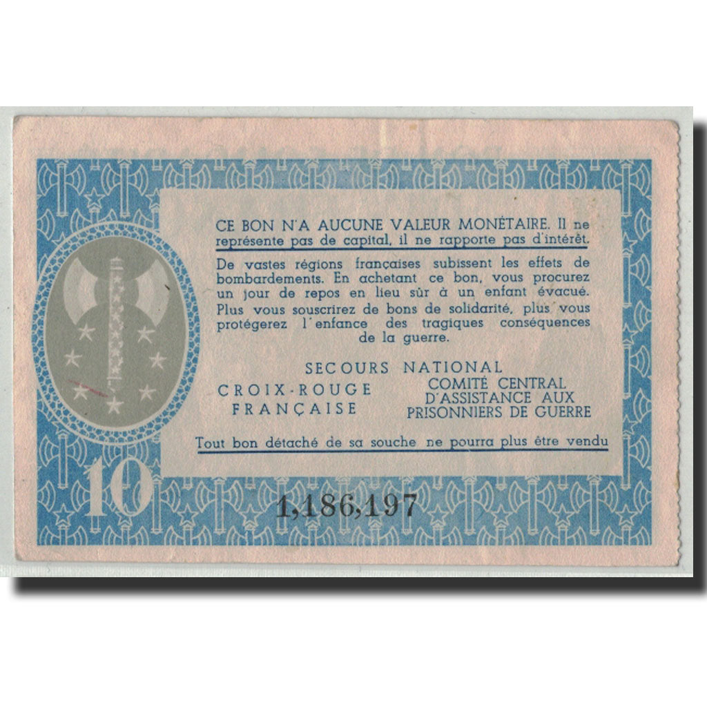 Banknote, 10 Francs, Undated (1941-44), France, AU(55-58), Comité National