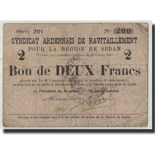 Banconote, Pirot:08-284, B+, Sedan, 2 Francs, 1916, Francia