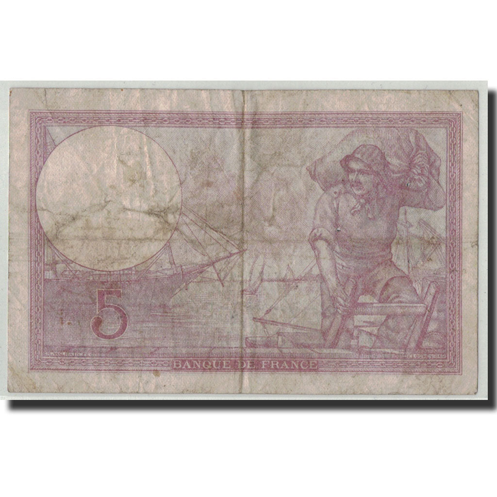 Banknote, France, 5 Francs, 5 F 1917-1940 ''Violet'', 1939, 1939-07-27