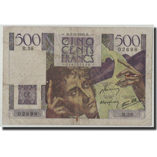 France, 500 Francs Chateaubriand, KM:129a, Fay:34.3, 1945-11-07, B