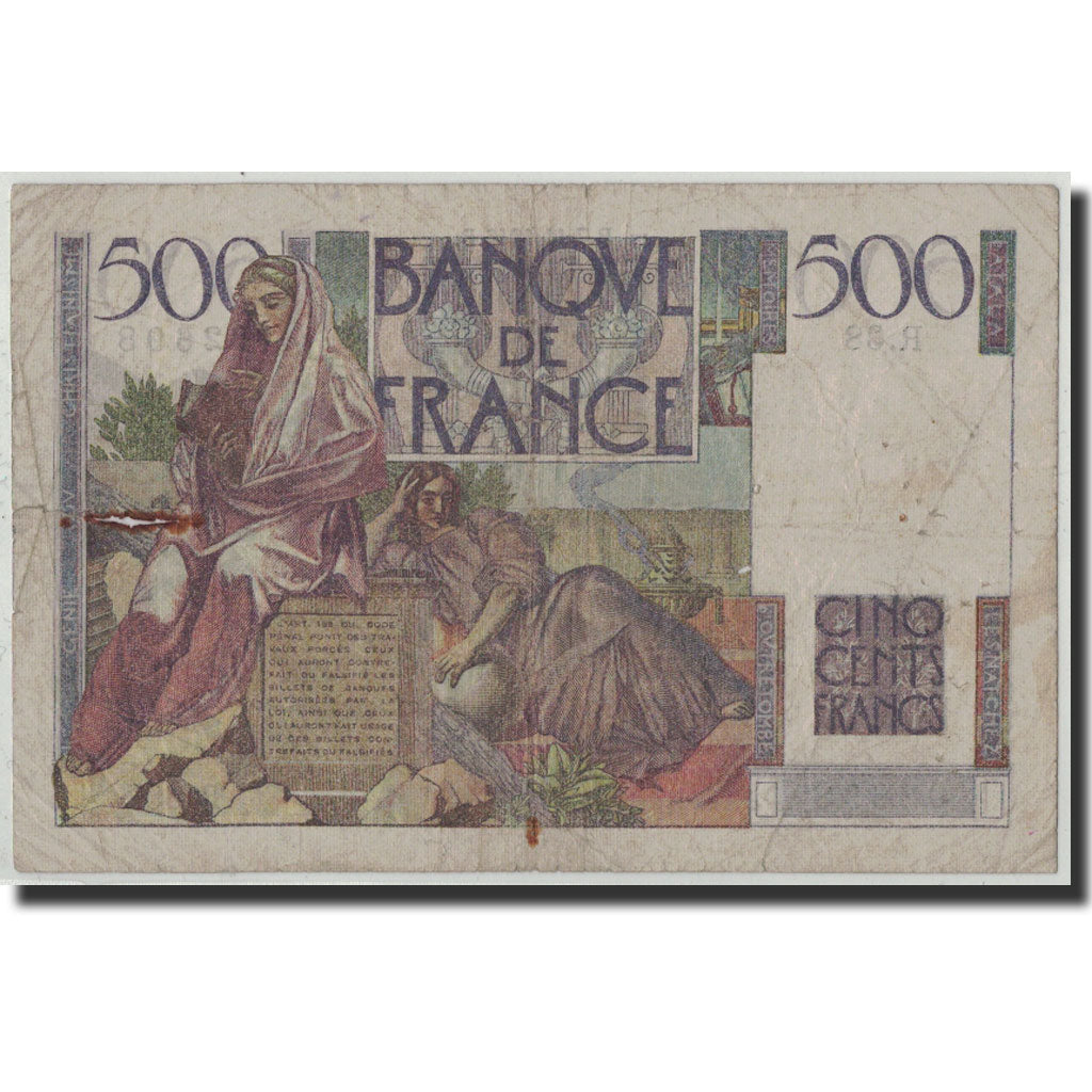 Frankreich, 500 Francs Chateaubriand, KM:129a, Fay:34.3, 1945-11-07, SGE