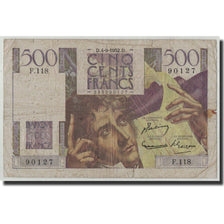 France, 500 Francs Chateaubriand, KM:129c, Fay:34.10, 1952-09-04, VG(8-10)
